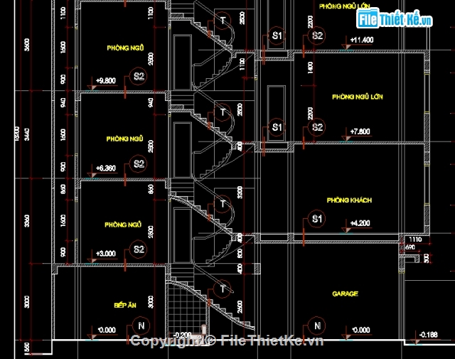 Bản vẽ,Bản vẽ autocad,kiến trúc nhà phố,nhà 4 tầng